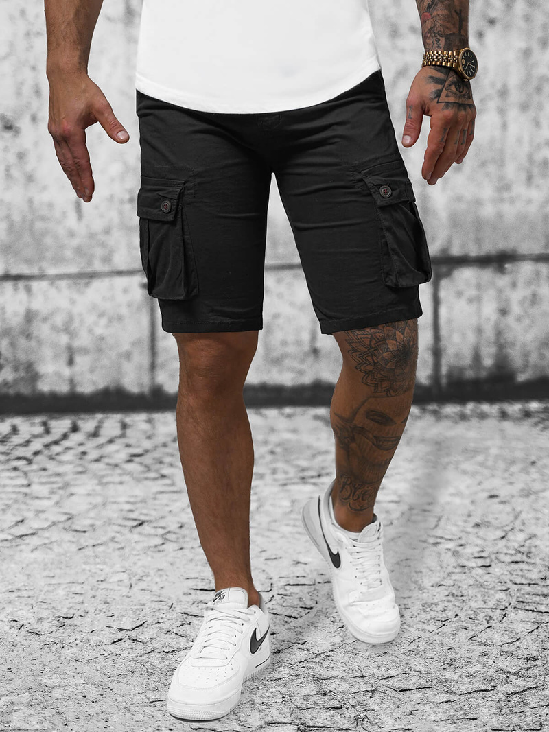 Шорти джинові чоловічі Чорнi OZONEE T/BB70012/1Z