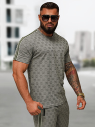 Komplet dresowy męski krótki ciemno-szary OZONEE O/QQ1608AB