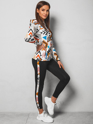 Komplet sportowy dwuczęściowy damski biało-czarny OZONEE O/20681Z