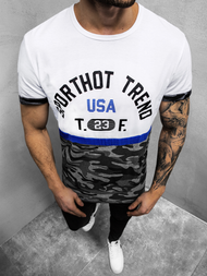 T-Shirt męski biały OZONEE JS/SS10983Z