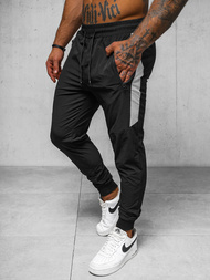 Spodnie męskie joggery czarne OZONEE O/DC468