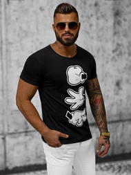 T-shirt męski czarny OZONEE JS/KS1997Z