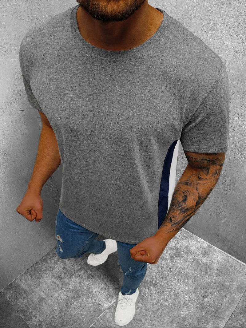 Футболка чоловіча графіт OZONEE JS/8T92/5