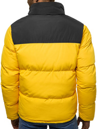 Kurtka zimowa męska pikowana zółta OZONEE JB/JP1187/4
