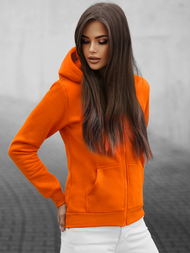 Bluza damska rozpinana z kapturem pomarańczowa OZONEE JS/W03Z