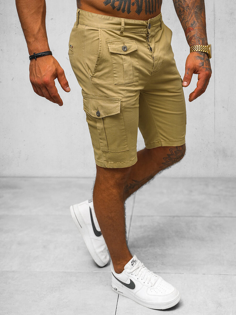 Spodenki męskie chino camelowe OZONEE NB/MP0188K