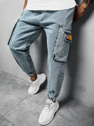 Spodnie męskie jogger jasno-niebieskie OZONEE O/6013