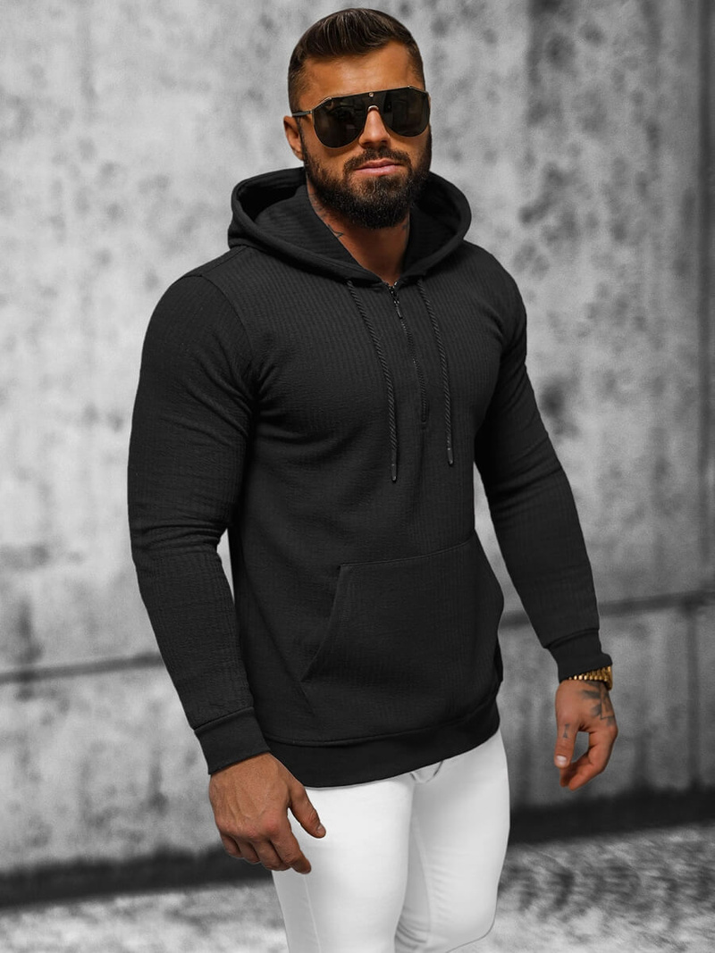 Толстовка чоловіча чорна OZONEE O/TB2273