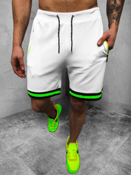 Spodenki dresowe męskie białe OZONEE JS/KS2607