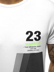 T-Shirt męski biały OZONEE JS/SS10932Z
