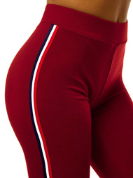 Legginsy krótkie damskie bordowe OZONEE JS/1037/B6