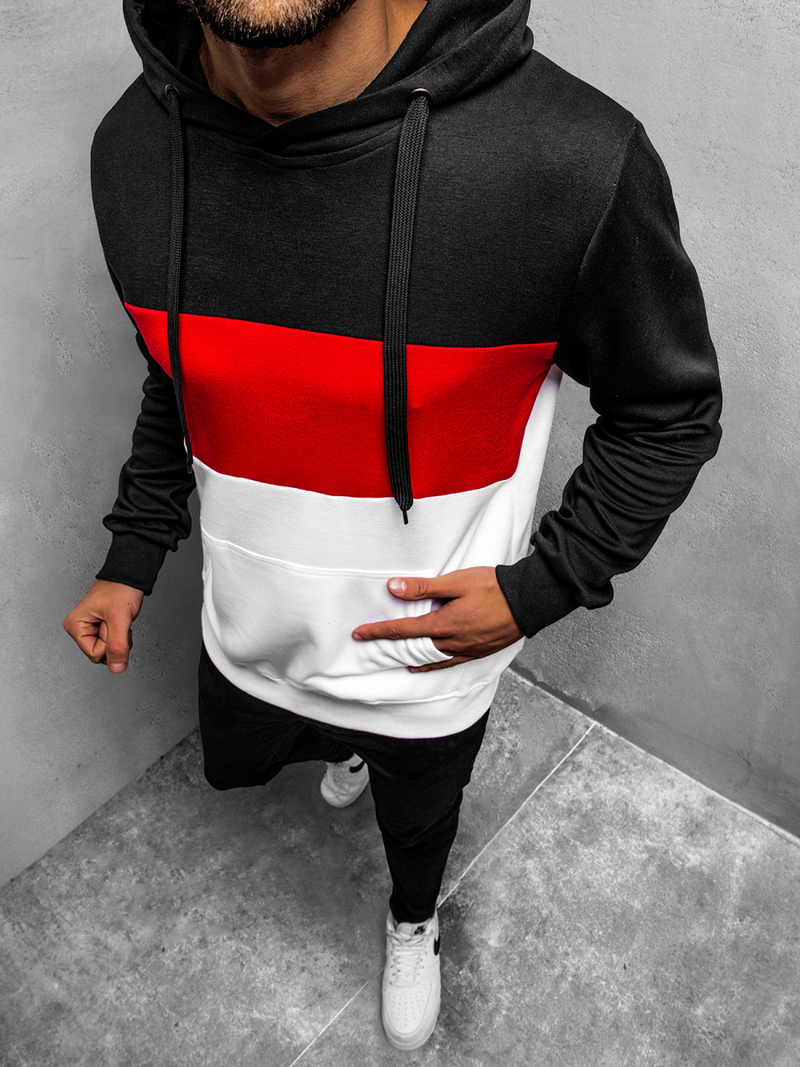 Bluza z kapturem męska biała OZONEE JS/JZ11059Z