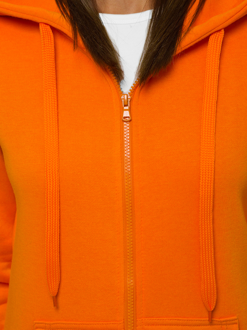 Bluza damska rozpinana z kapturem pomarańczowa OZONEE JS/W03Z