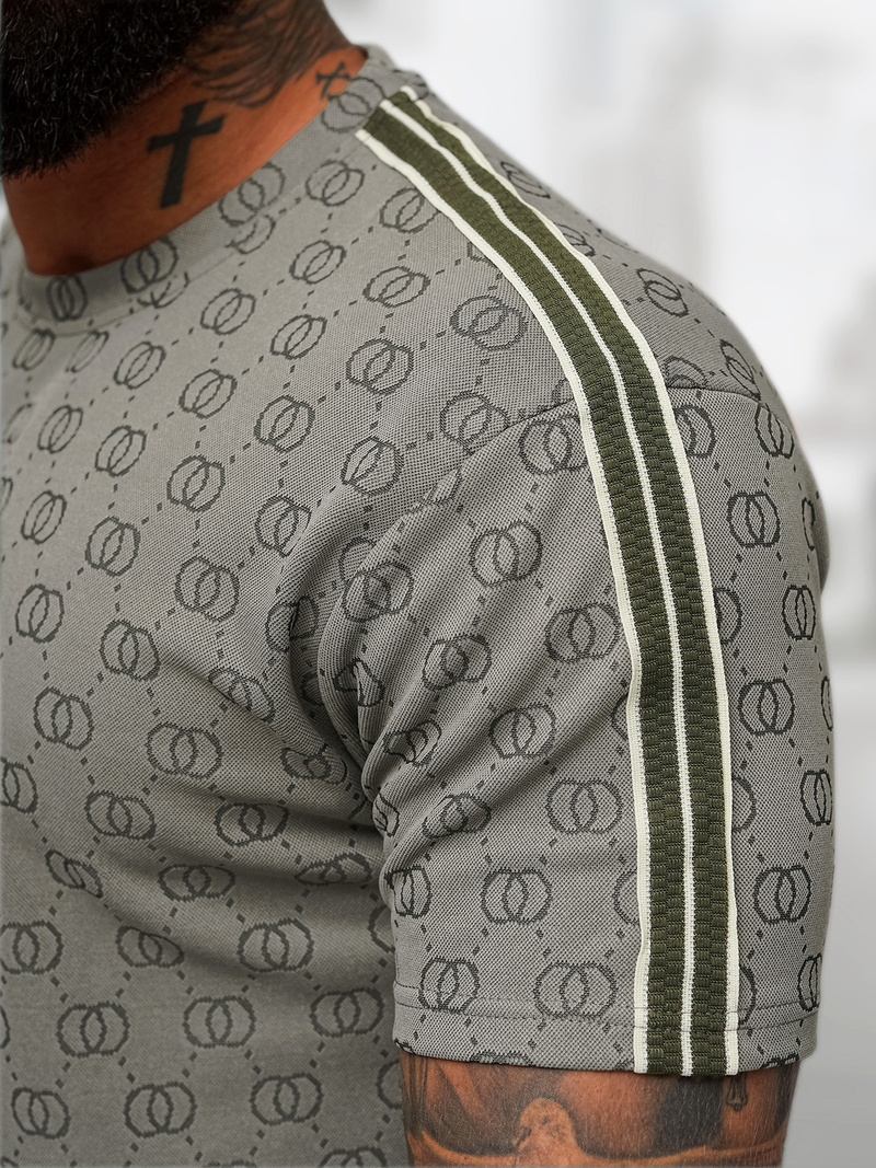 Komplet dresowy męski krótki ciemno-szary OZONEE O/QQ1608AB