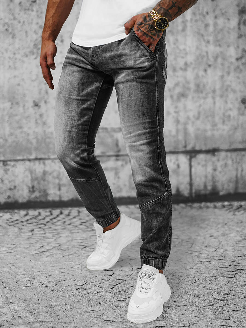 Чоловічі джинси джоггери Чорнi OZONEE NB/MP0118N