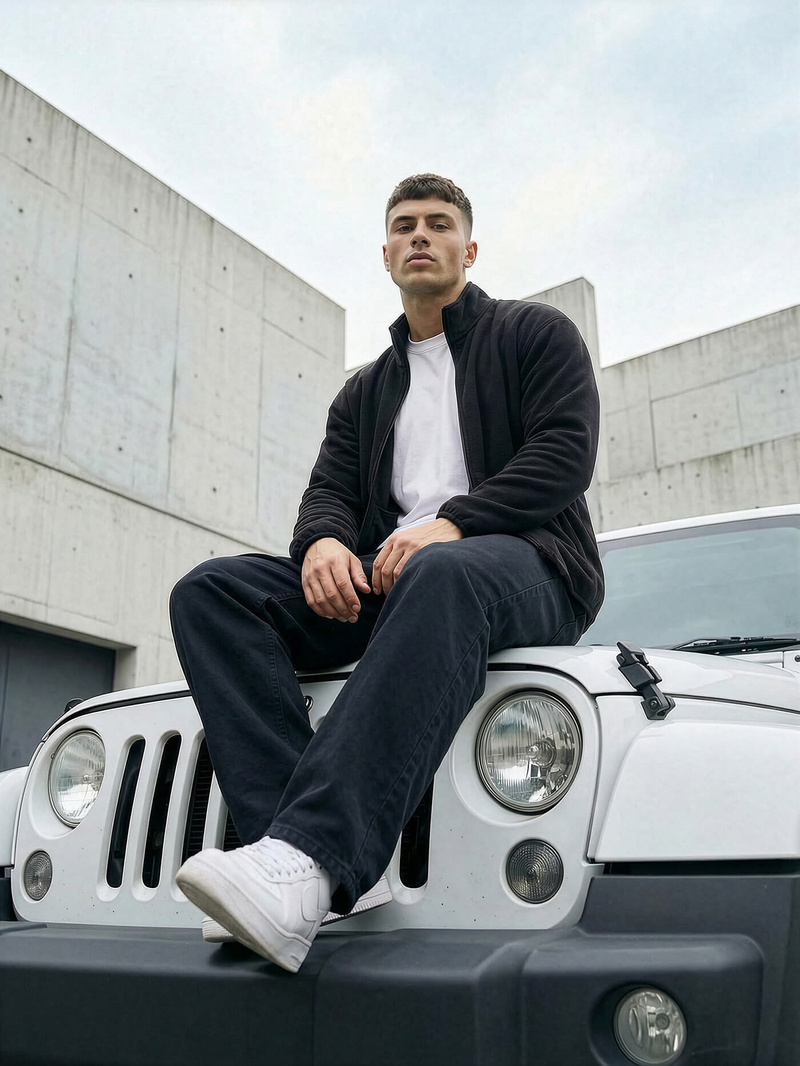 Толстовка чоловіча Чорна OZONEE JS/HH016/3