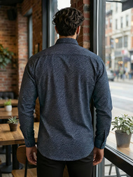 Cорочка чоловіча tемно-cиня OZONEE V/V186Z