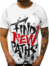 T-Shirt męski biały OZONEE JS/KS2013