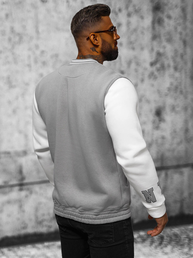 Толстовка чоловіча сірий OZONEE O/TB9127