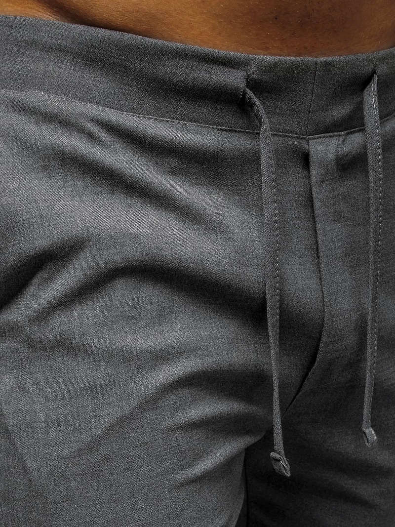 Spodnie męskie chino jogger materiałowe ciemno-szare OZONEE DJ/5539