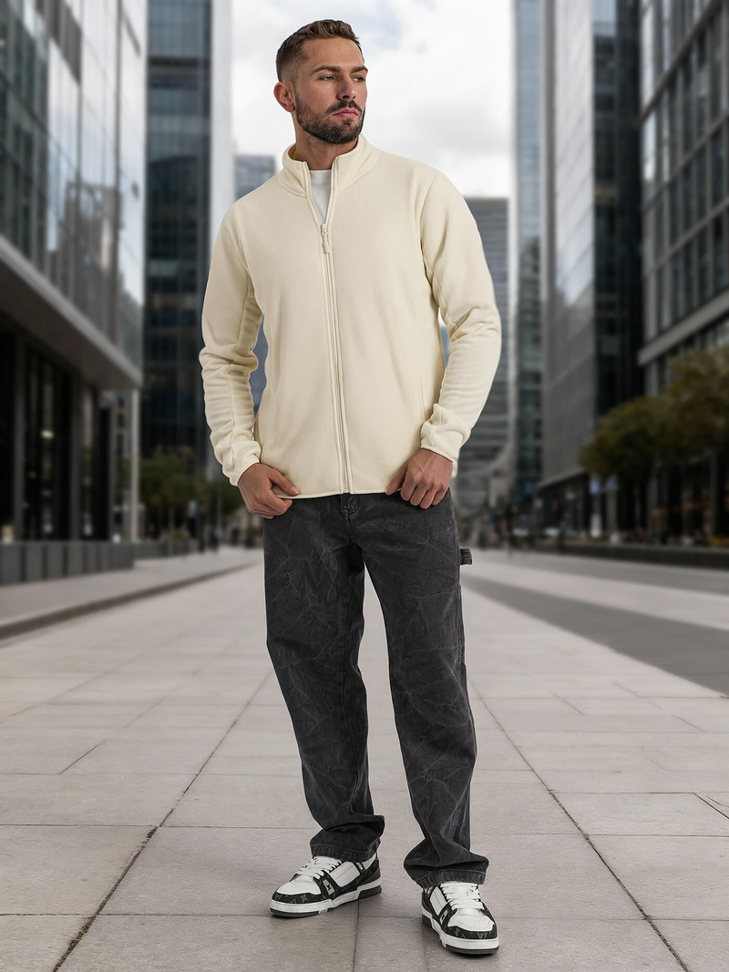 Bluza męska rozpinana ecru OZONEE JS/HH016/1