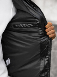 Kurtka zimowa męska pikowana czarna OZONEE JB/JP1188/3Z