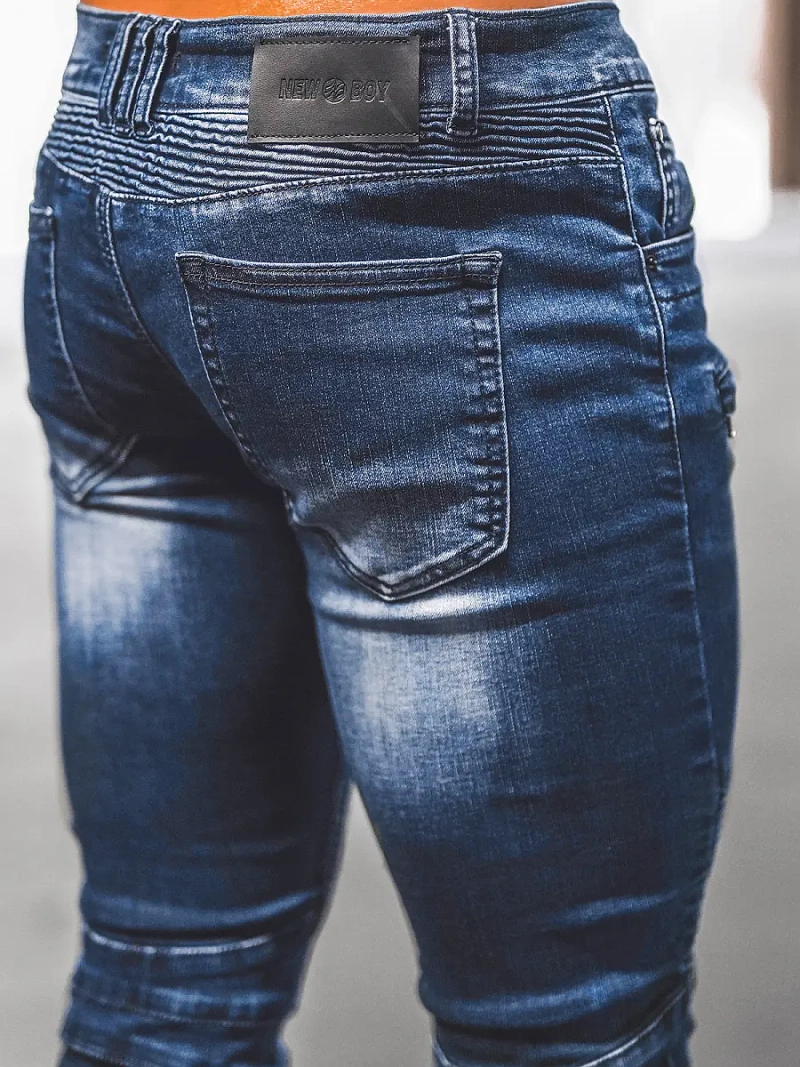 Spodnie jeansowe męskie niebieskie OZONEE NB/MP0029BZ