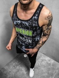 T-Shirt męski bez rękawów czarny OZONEE JS/SS11037Z