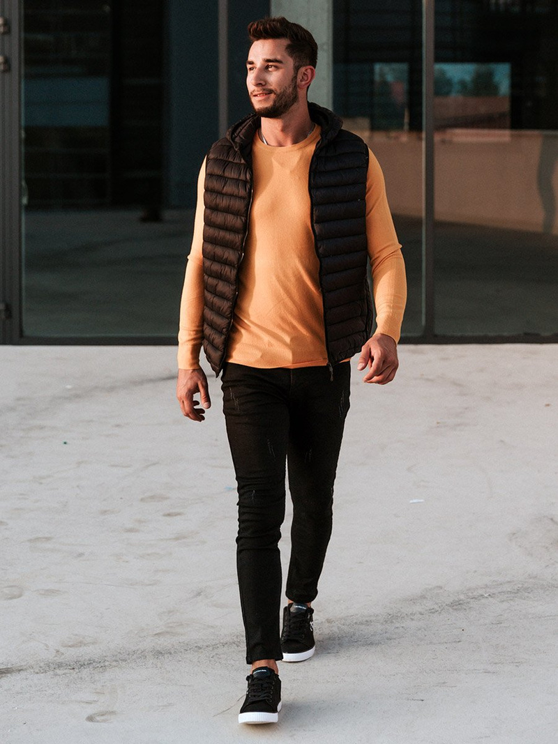 Безрукавка чоловіча Чорна OZONEE JS/HDL88002Z