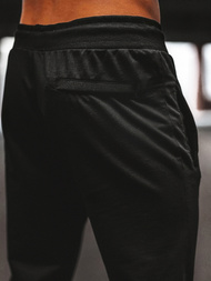 Spodnie dresowe męskie czarne b/18203022z