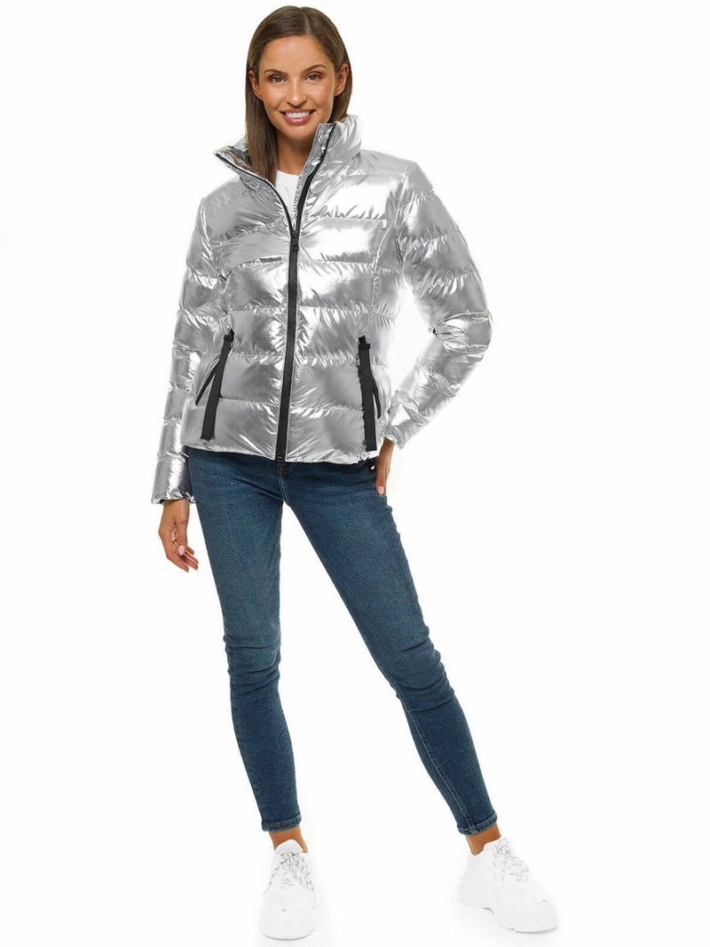 Куртка жіноча срібляста OZONEE JS/M23061/6