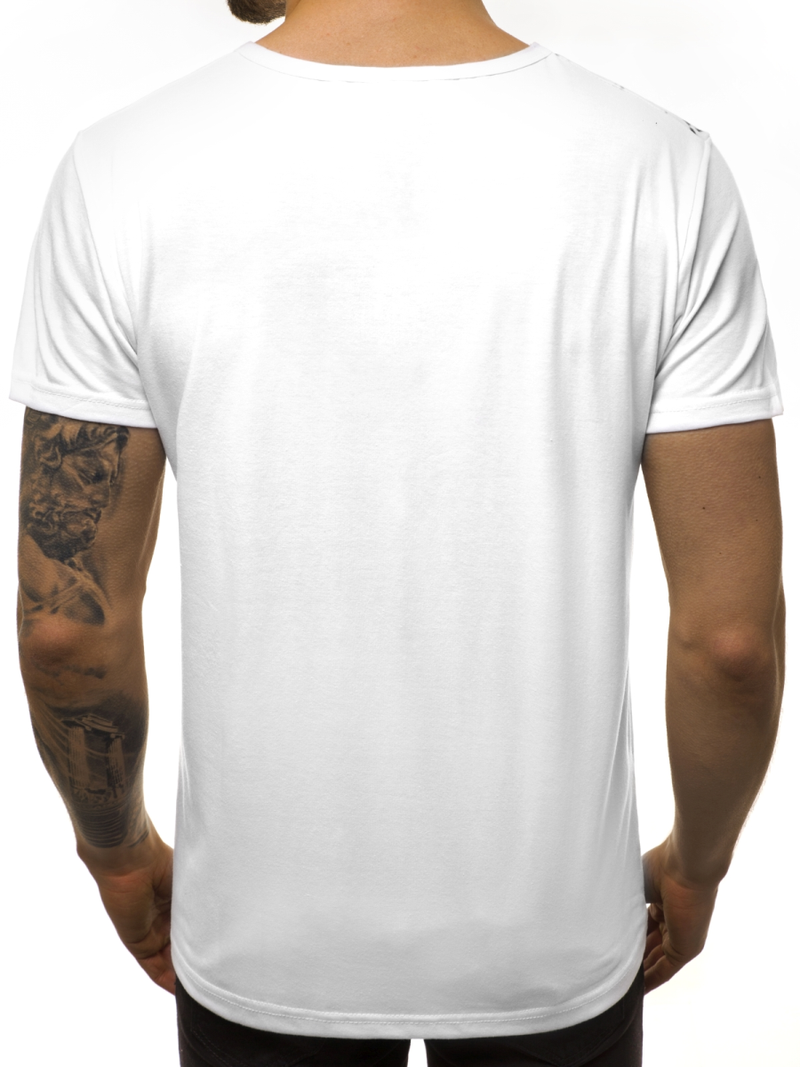 T-Shirt męski biały OZONEE JS/KS1976