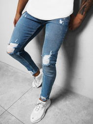 Spodnie jeansowe męskie niebieskie OZONEE O/WE1014