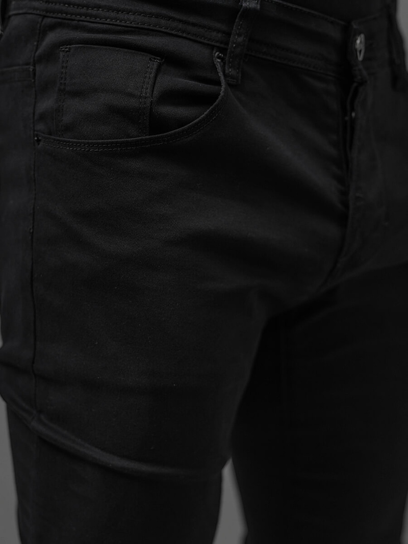 Spodnie męskie chino czarne OZONEE NB/MP0160N