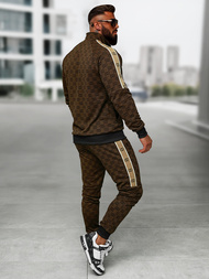 Спортивний костюм чоловічій Темно-Бежевi OZONEE O/FF5110AB