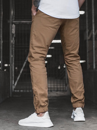 Spodnie męskie chino joggery camelowe OZONEE A/0952