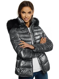 Куртка жіноча срібляста OZONEE O/DK030/45