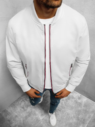 Kurtka przejściowa męska bomberka biała OZONEE N/7116/5