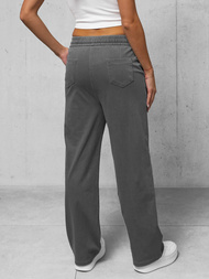 Spodnie jeansowe damskie wide leg grafitowe OZONEE O/330098