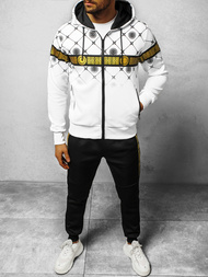 Komplet dresowy męski biało-czarny OZONEE O/HM685Z