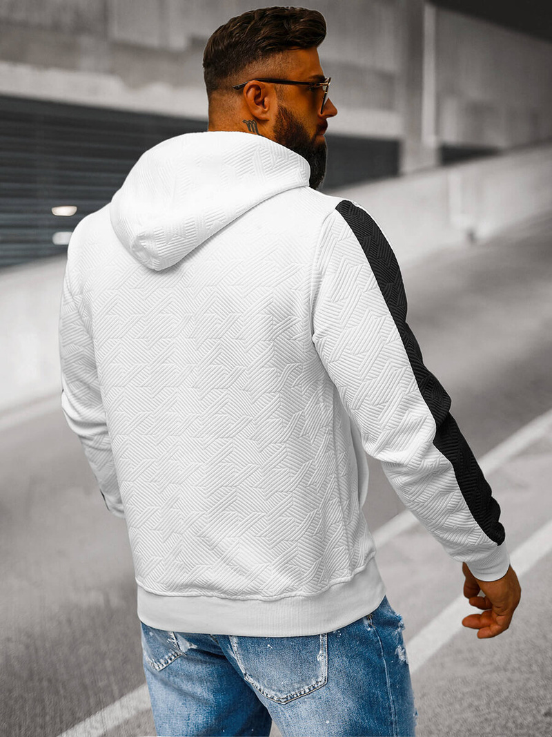 Толстовка чоловіча біла OZONEE JS/3B579