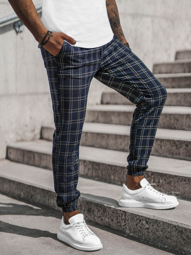 Чоловічі штани джоггери чинос Ультрамарин OZONEE DJ/2288/22Z