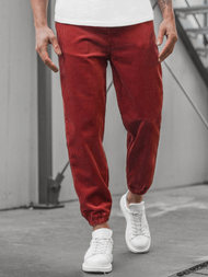  Штани чоловічі вельвет Бордовi OZONEE R/4083