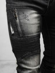 Spodnie jeansowe męskie czarne OZONEE NB/MP0046N