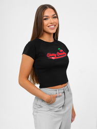 T-shirt damski czarny OZONEE JS/R62744