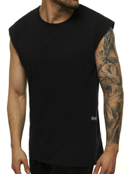 Koszulka bez rękawów męska czarna OZONEE O/1265