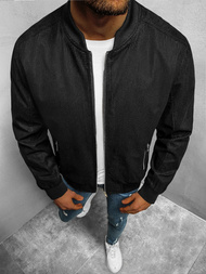 Kurtka bomberka męska czarna OZONEE N/7112/1