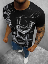 T-Shirt męski czarny OZONEE O/1299