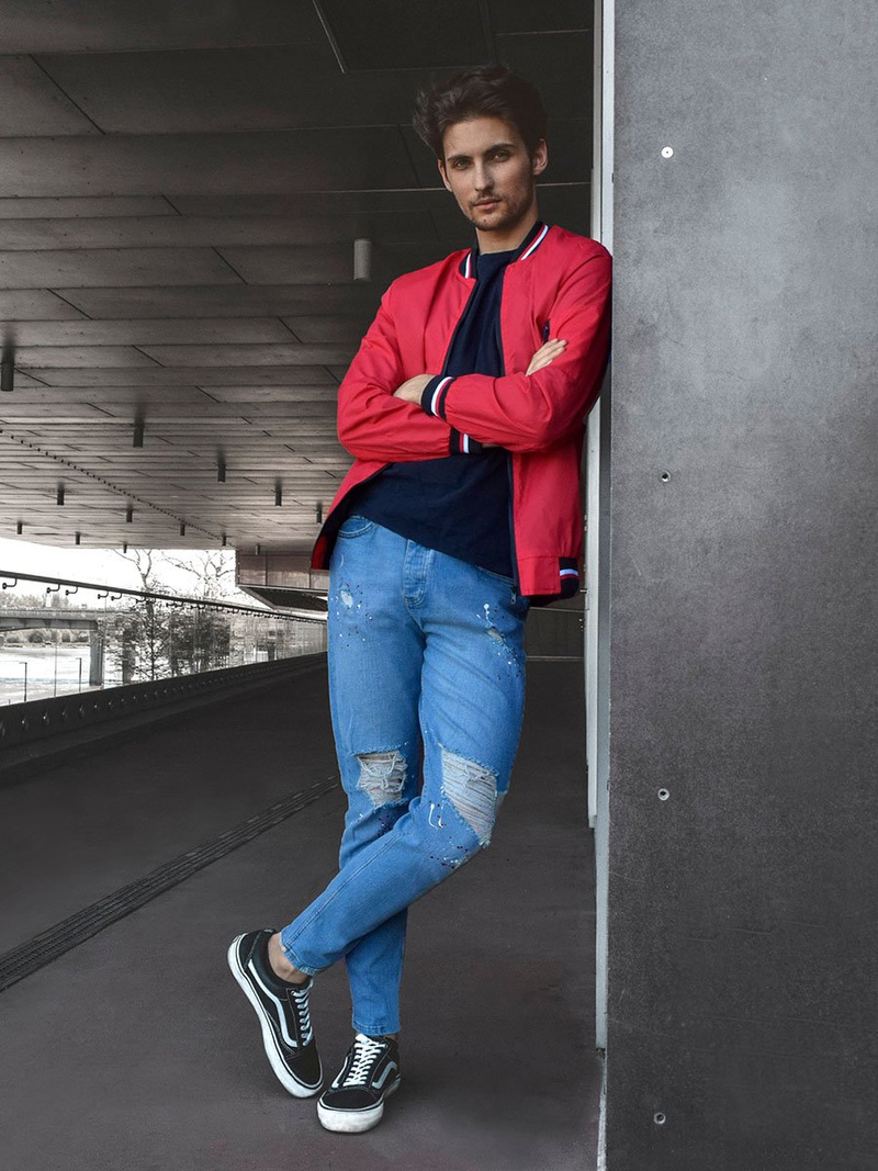 Куртка чоловіча Червона OZONEE JS/M10290