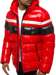 Kurtka zimowa męska pikowana czerwona OZONEE N/6463